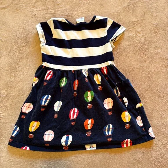 Hanna Andersson Hot Air Balloon Dress + Dino Unicorn Dress Bundle | 3T | 100% Co - Picture 5 of 11